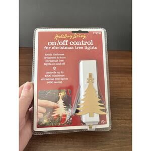 Holiday Living TOUCH CONTROL FOR CHRISTMAS TREE LIGHTS On/Off Brass Ornament New
